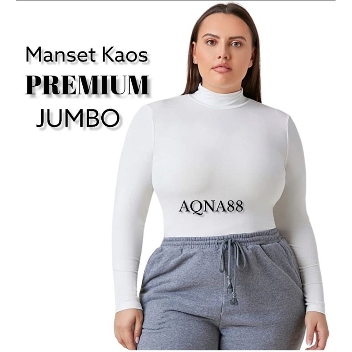 Manset Kaos Jumbo Lengan Panjang Premium