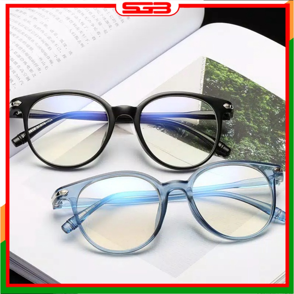 Kaca mata anti radiasi / Kacamata Wanita Pria Frame Anti Radiasi Transparan impor Kacamata korea