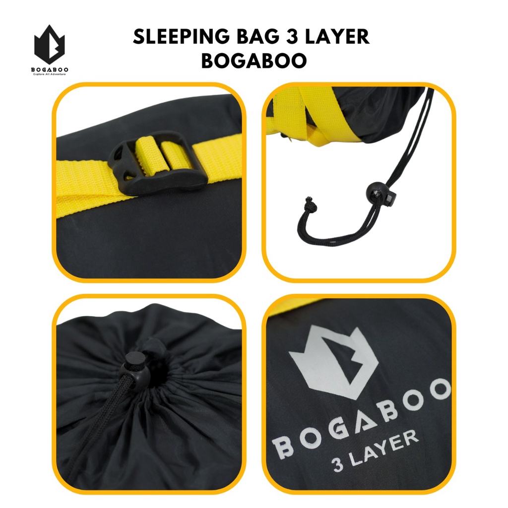 Sleeping Bag 3 Layer BOGABOO  - SB 3 Layer - Kantong Tidur Kompres SISTEM