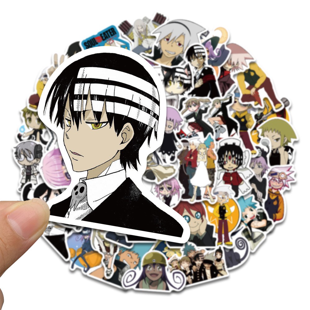 50PCS Anime Soul Eater Stickers For Guitar DIY Luggage Laptop Skateboard Motorcycle Bicycle Decal Stickers