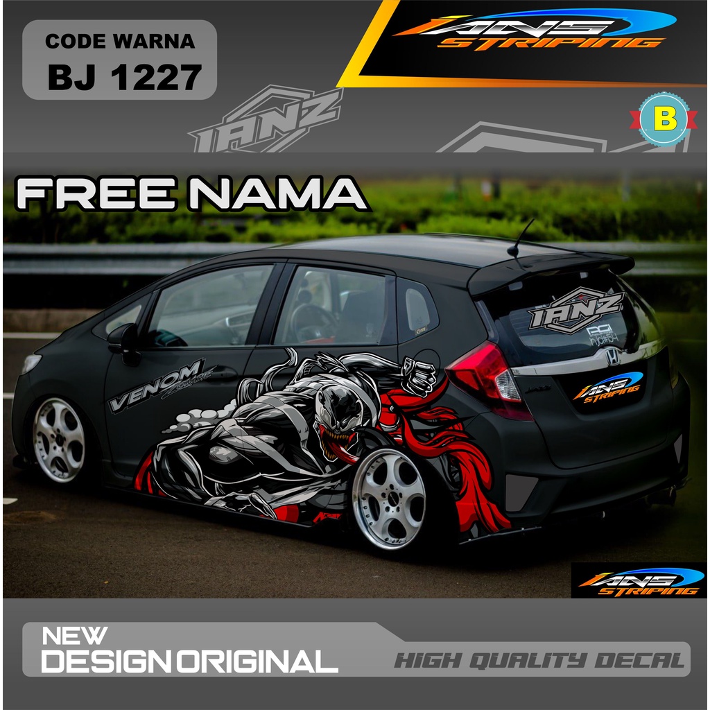 STICKER  DECAL VARIASI MOBIL HONDA JAZZ / STIKER DECAL MOBILIO / VARIASI STICKER MOBIL AGYA AYLA