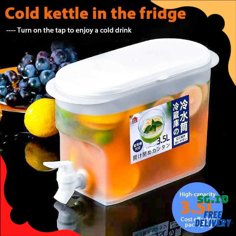 Water Jug Fridge Box Dispenser Teko Air Es Minuman Dingin Dengan Keran 3.5Lt - CEEU35