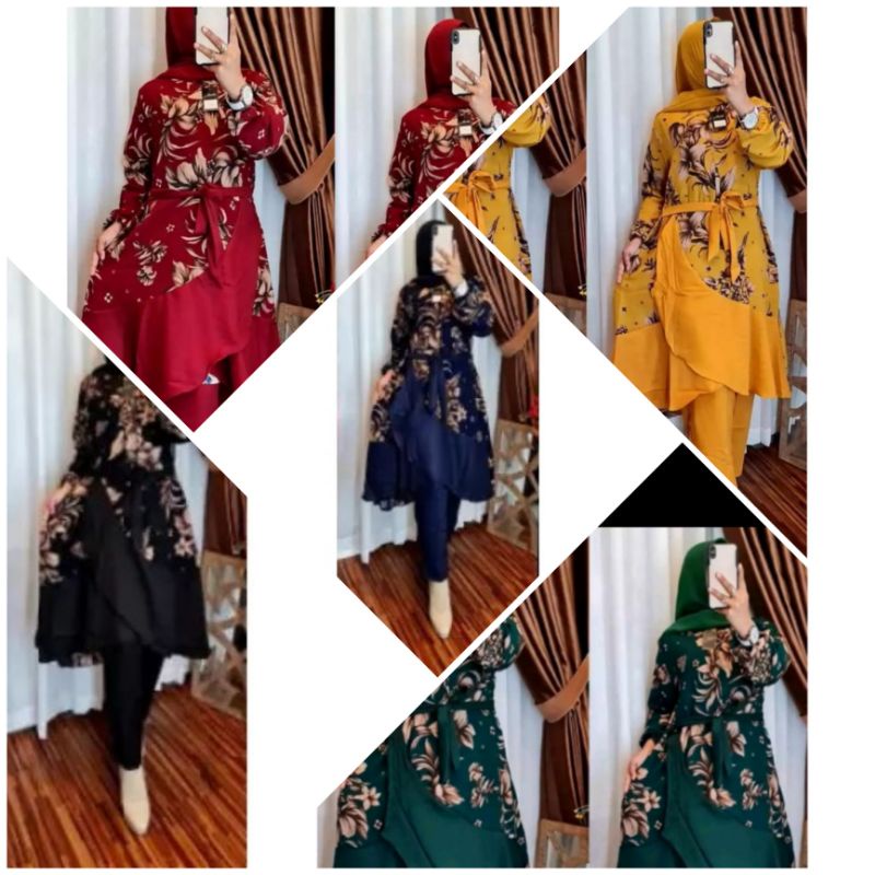 Baju Muslim wanita tahun 2021 || Rempel Set || Kekinian