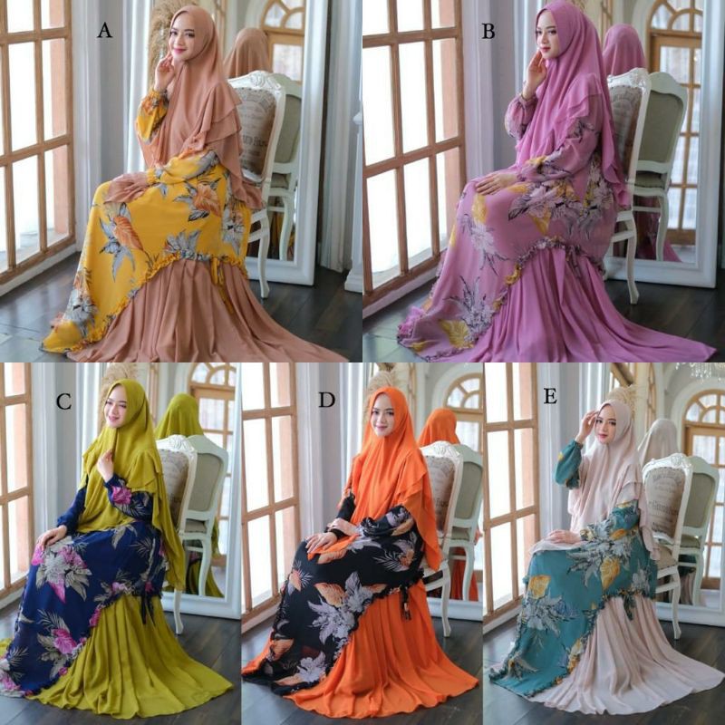 NAZWA SYARI BY AL ZEERA GAMIS SYARI PREMIUM TERBARU ORIGINAL SET SYAR'I ORI