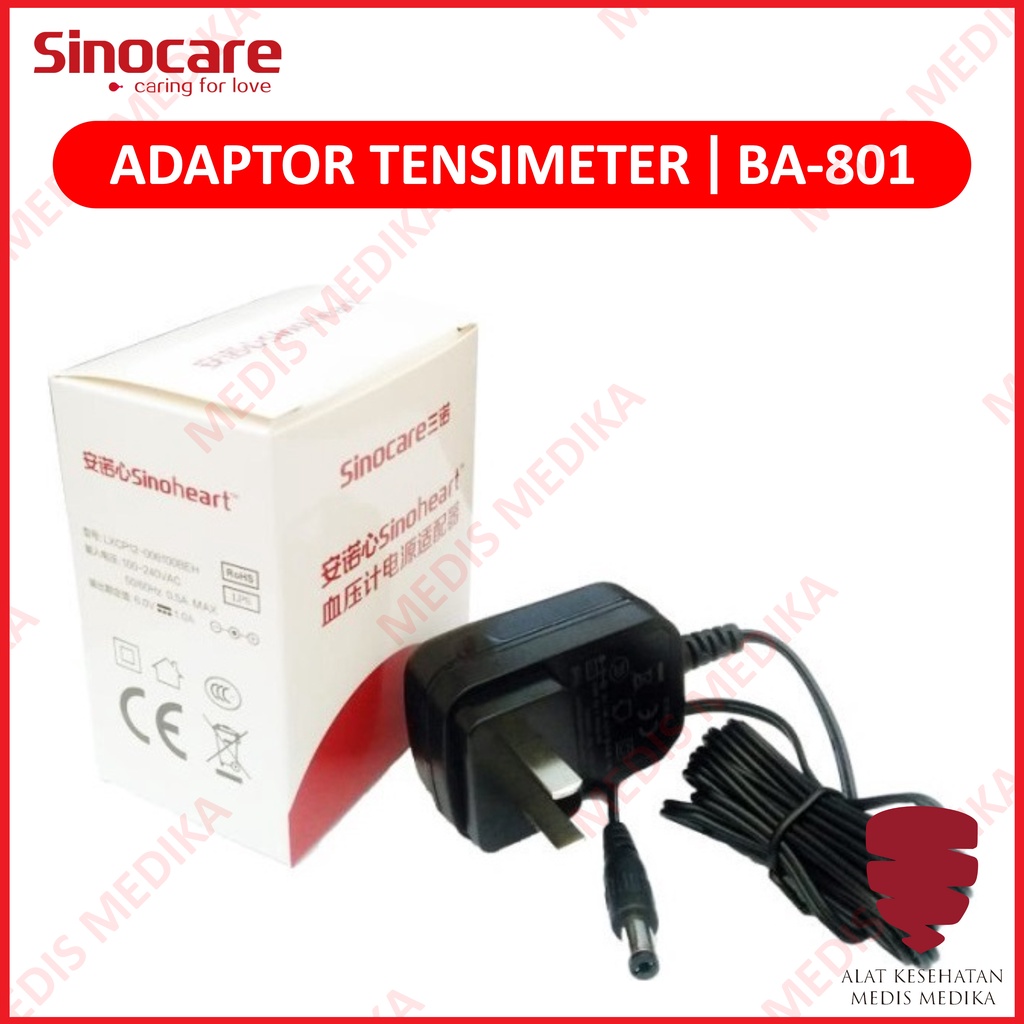 Adaptor AC Cas Tensinmeter Tensi Peralatan Penambah Daya  Sinocare