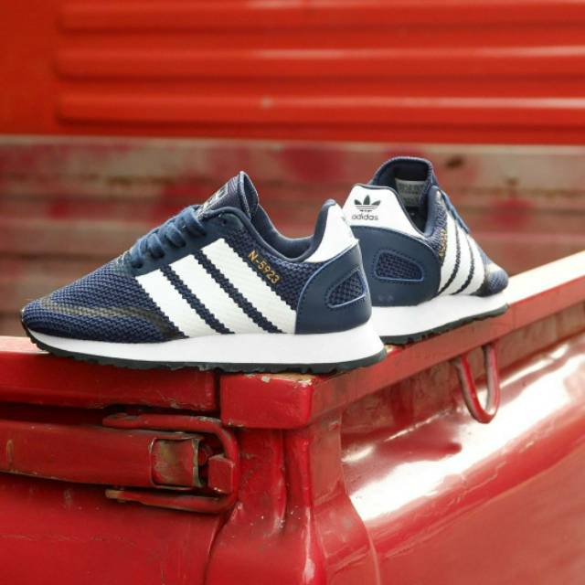 Sepatu Anak Lucu Adidas Kids N5923 / N-5923 Navy White / Dongker Putih original 100% Murah