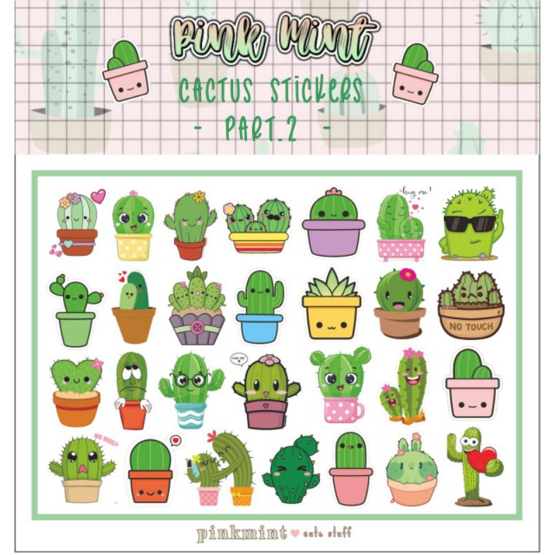 

STICKER KAKTUS LUCU PART.2