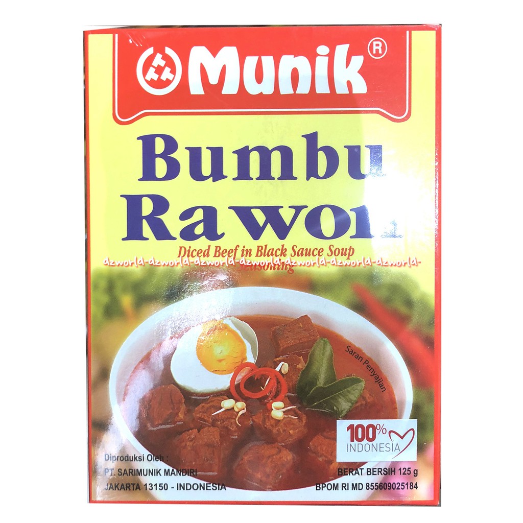 Munik Bumbu Rawon Diced Beef in Black Sauce Soup Seasoning 125gr