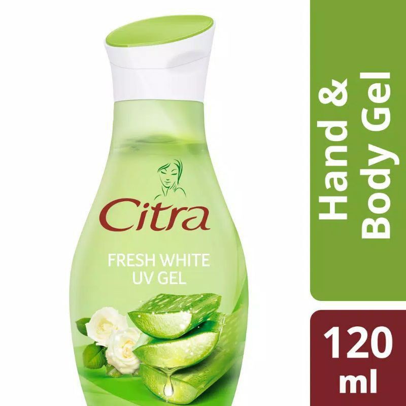 CITRA FRESH WHITE  UV GEL ALOE VERA &amp; WHITE ROSE 10 VITAMINS - 230ML