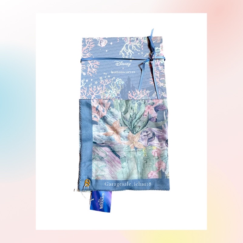 Buttonscarves little mermaid blue voal