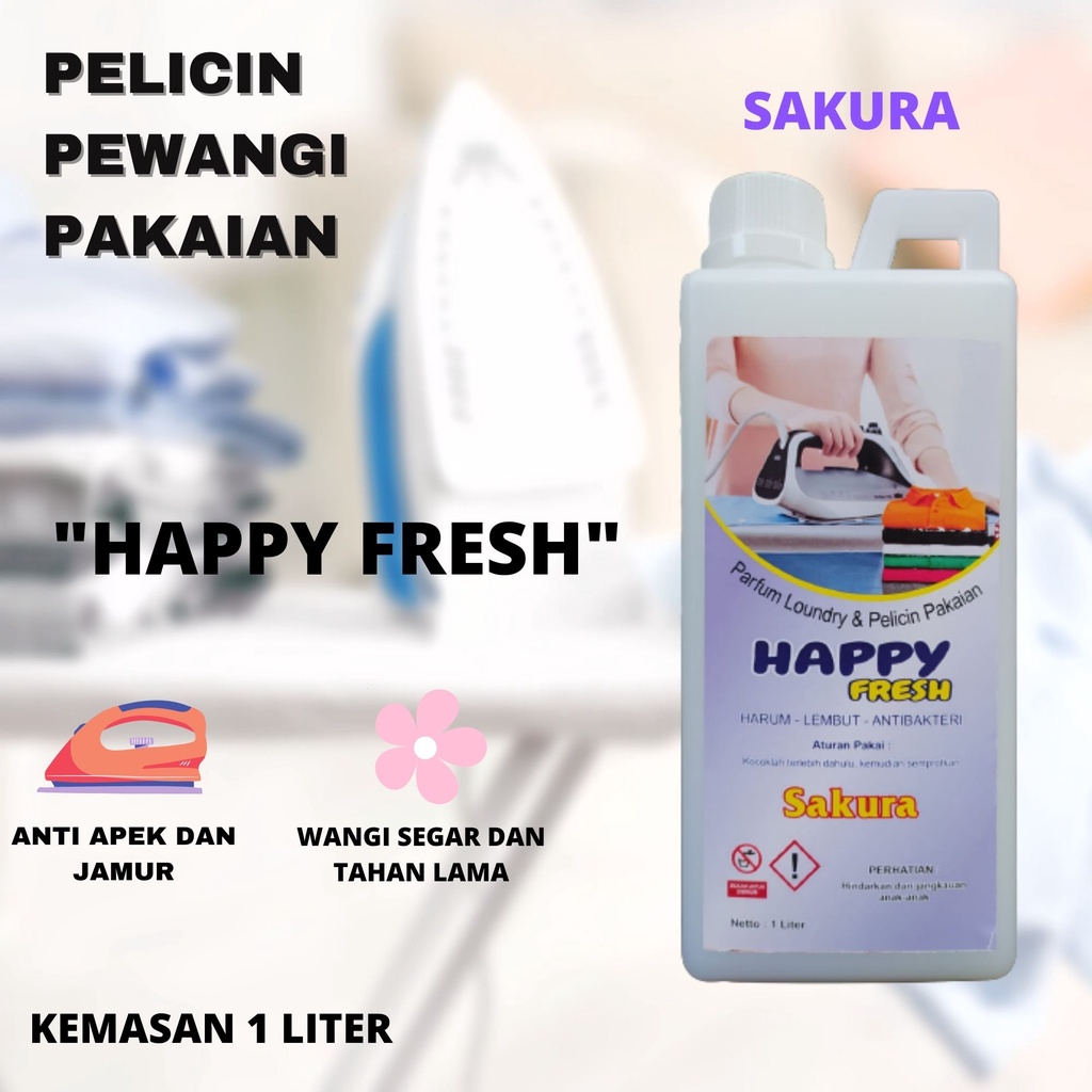 Pelicin Pakaian HEMAT PLUS 1 Liter Pewangi Laundry Parfum Londry Wanginya Tahan Lama Pengharum Baju Anti Apek dan Jamur