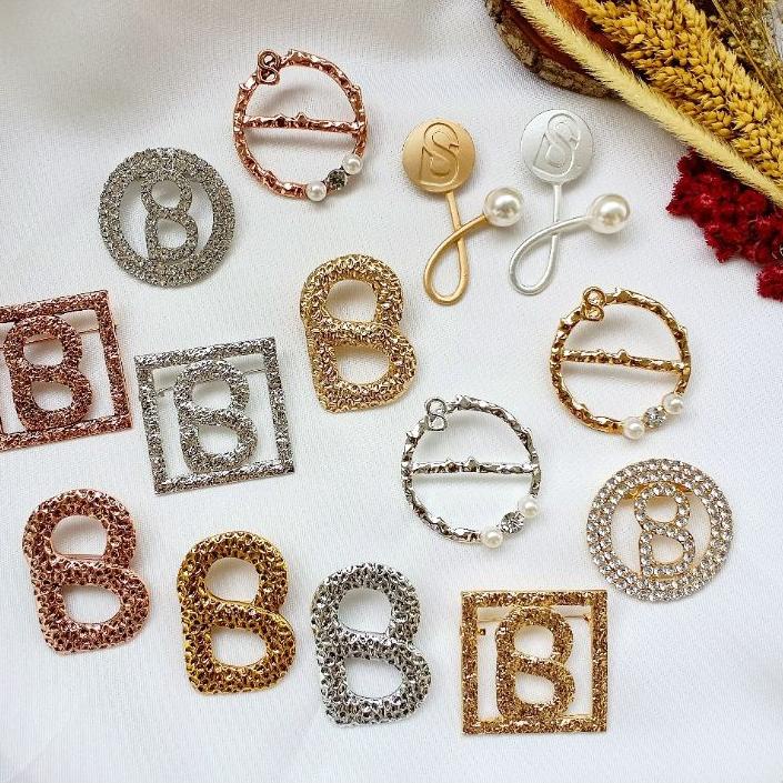 Promo Hari Ini/STAR/〖Bisa COD〗/【Promo Hari Ini】/〖[COD]〗 Brooch Buttonscarves KW//Bros Buttonscarves 