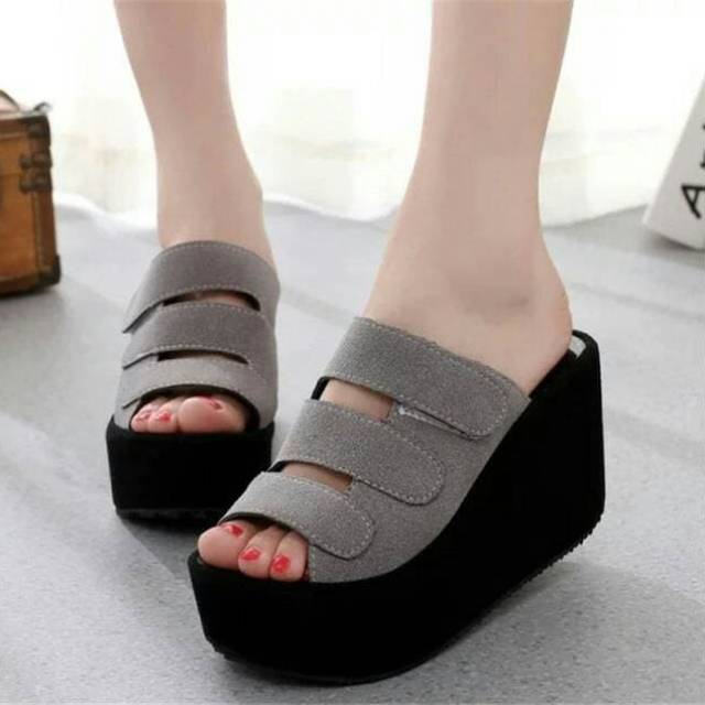 Sandal wedges wanita prepet WD17