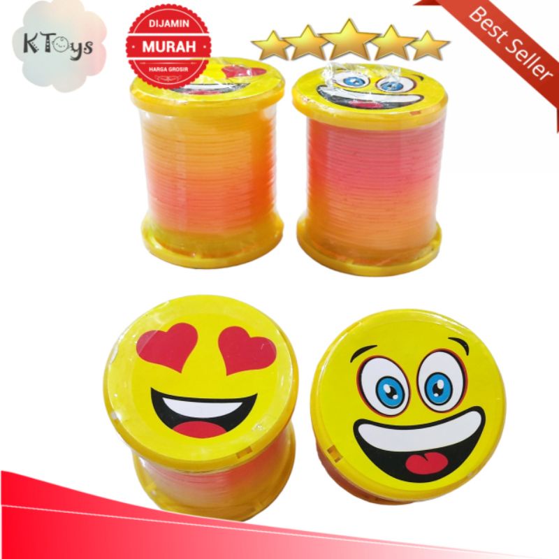 mainan anak slinky rainbow lengkap box mainan anak jadul