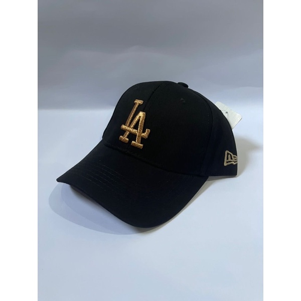 Topi MLB New Era Baseball Cap LA Hitam Logo Merah