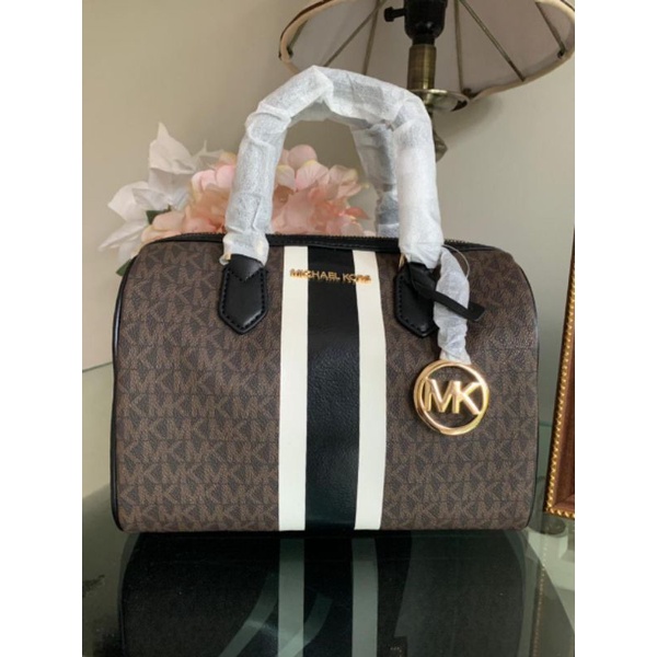 MK Bedford Small Duffle Satchel Warna black multi NWT