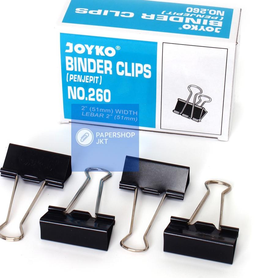

11.11 HARGA GROSIR Joyko Binder Clip 260 Penjepit Klip Kertas Dokumen File Besar