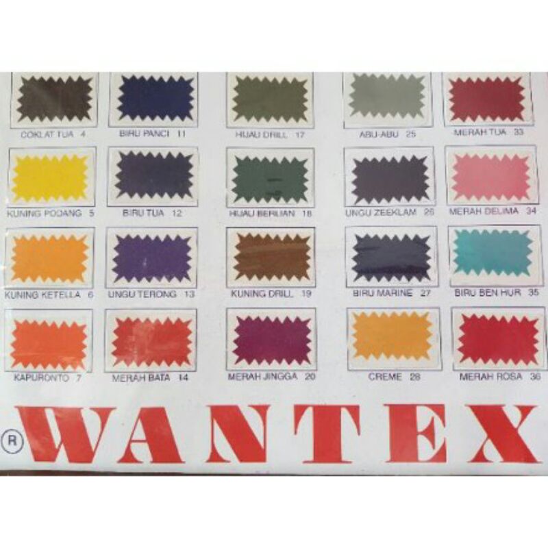 PEWARNA PAKAIAN BAJU CELANA KAIN LUNTUR WANTEK WANTEX WARNA HITAM MERAH KUNING ABU MURAH PTK JKT