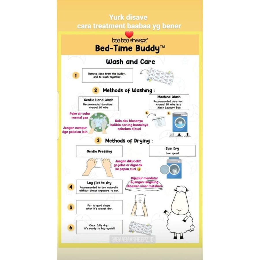 BAA BAA SHEEPZ BED TIME HUG BUDDY SMALL [ 16X28CM ]