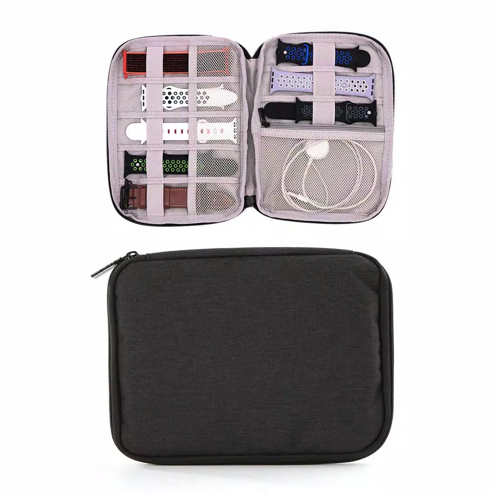 Strap watch Organizer Bag pouch Portable Travel Tas jam tangan charger