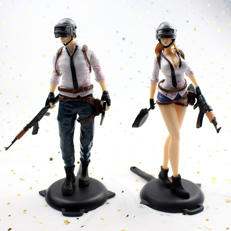 Game Figure PUBG Battle Royale Action Figures With helmets PUBG Cake Decoration Figure Toys For Battle Royale Fans Collections