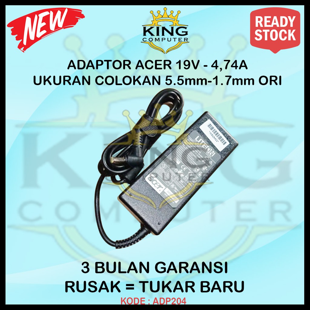 Original Adaptor Charger Laptop ACER 19V - 4.74A