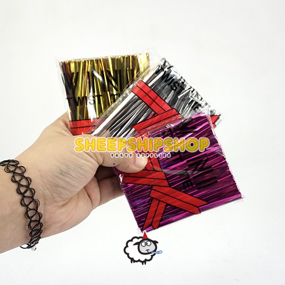 

TWIST TIE 8cm isi 720 / Gift Tie Kawat untuk Plastik Bingkisan Kado Ulang Tahun Goodie Bag Masker