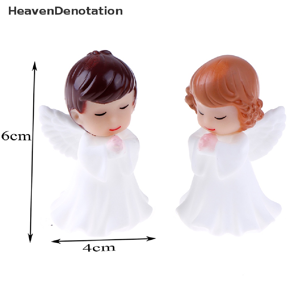 2 Pcs Ornamen Miniatur Patung Malaikat Untuk Dekorasi Kue
