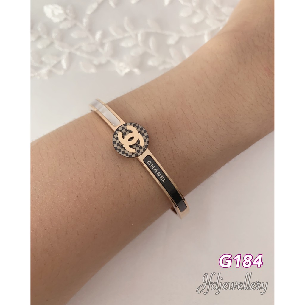 Gelang titanium chanel gelang chanel premium rosegold - G184
