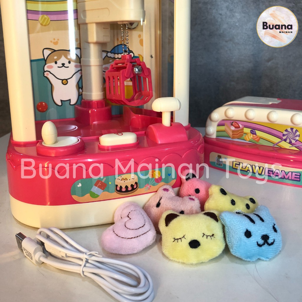 Mesin Boneka Capit FUNNY FUN CLAW DOLL GAME Mainan Edukasi Lucu Anak Cewek Perempuan