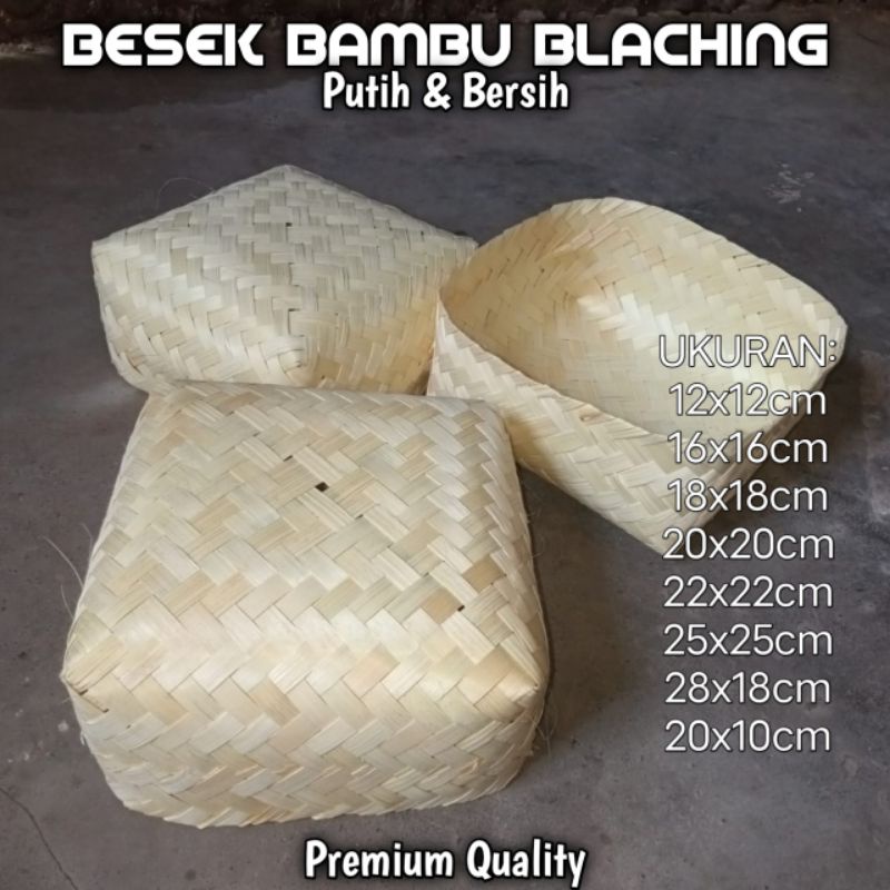 

BESEK BAMBU BLACHING PUTIH BERSIH BERKUALITAS / HAMPERS / box nasi / catering