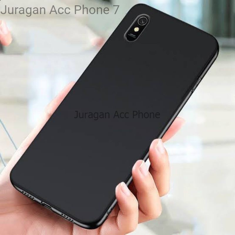 Soft Case Blackmatte Xiaomi Redmi 9A Casing Silikon  Black Matte Hitam Polos Xiaomi Redmi 9A Origina