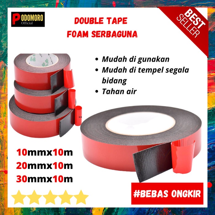 

Hot Sale Selotip Lakban Double Tape 3M Foam Serba Guna Size 10M Trendi