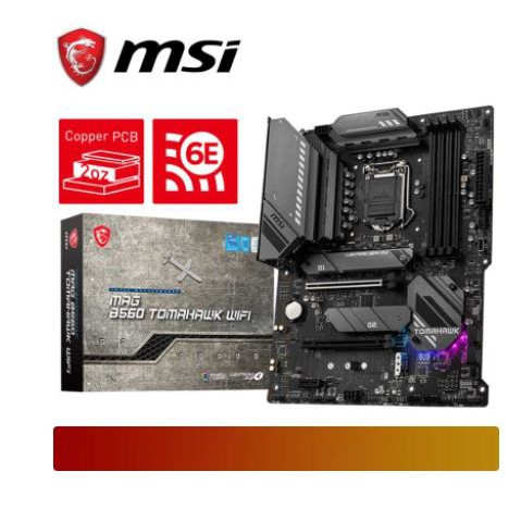 Motherboard msi mag b560 tomahawk wifi bluetooth intel gen 11 ddr4 lga 1200 sata3 m.2 lightning gen 4 type-c gigabit usb3.2