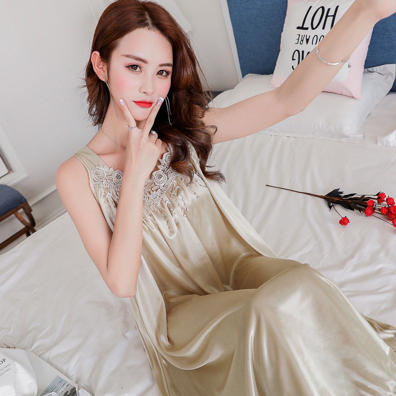 UNNY.ID Baju Tidur Wanita Import Model Terawang Renda Lingerie Pakaian Sexy-GOLD