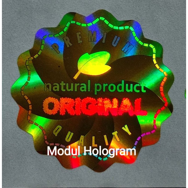 

Stiker Hologram Natural Produk 3cm Gold