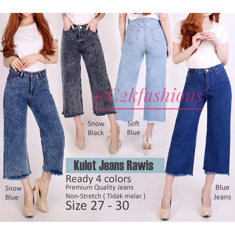  BISA COD Celana  jeans  kulot  rawis  7 9 KUlot  jeans  