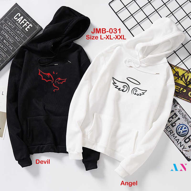 AA1 - Hoodie Couple Fleece Hodi Pasangan Jaket Kembar