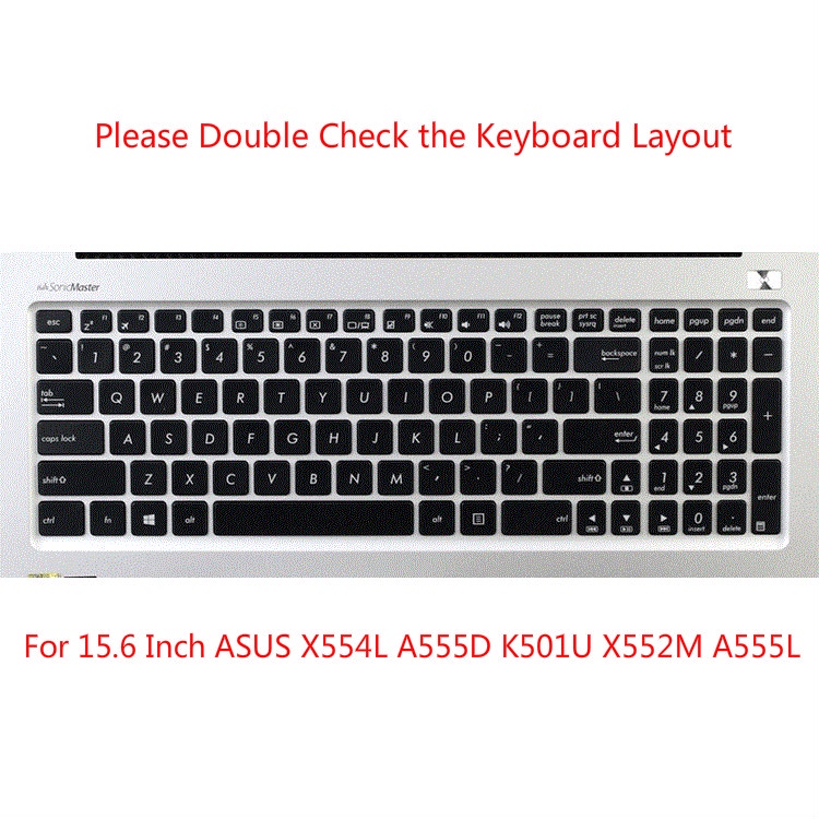 For 15.6 Inch ASUS X554L A555D K501U X552M A555L Soft Ultra-thin Silicone Laptop Keyboard Cover Protector