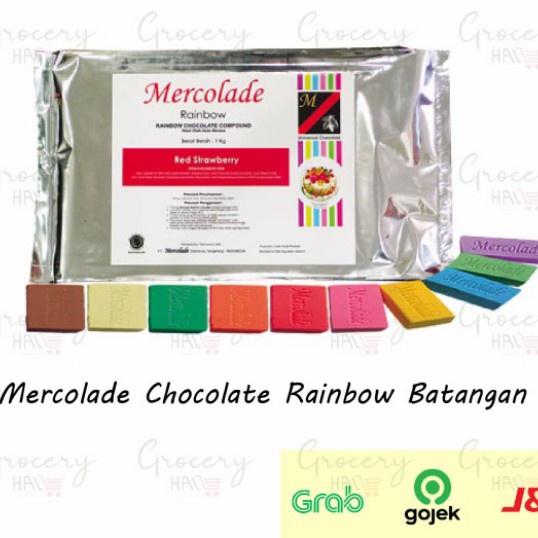 

mercolade chocolate compound/ Coklat Batangan Aneka warna rasa Repack