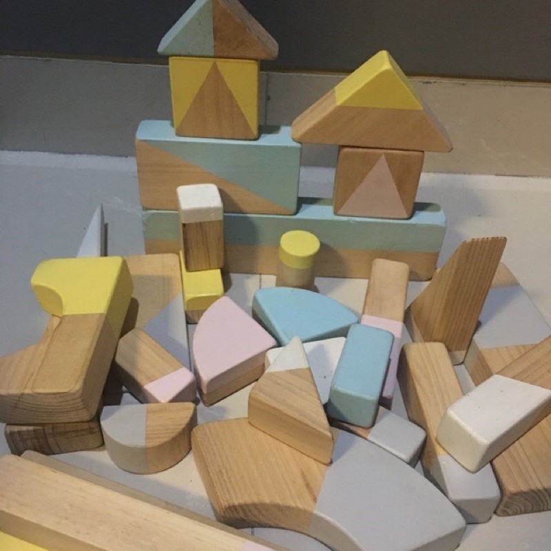 preloved wooden block play and replay second bekas