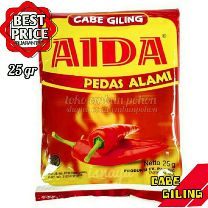 

BUBUK CABE MERK AIDA 25 GR