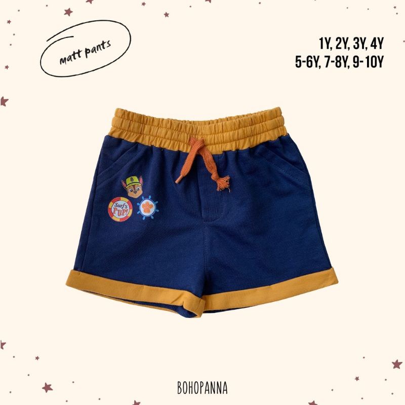 BoboBaby MATT PANT - PAW PANT Paw Patrol / Bohopanna Boho Celana Pendek Anak