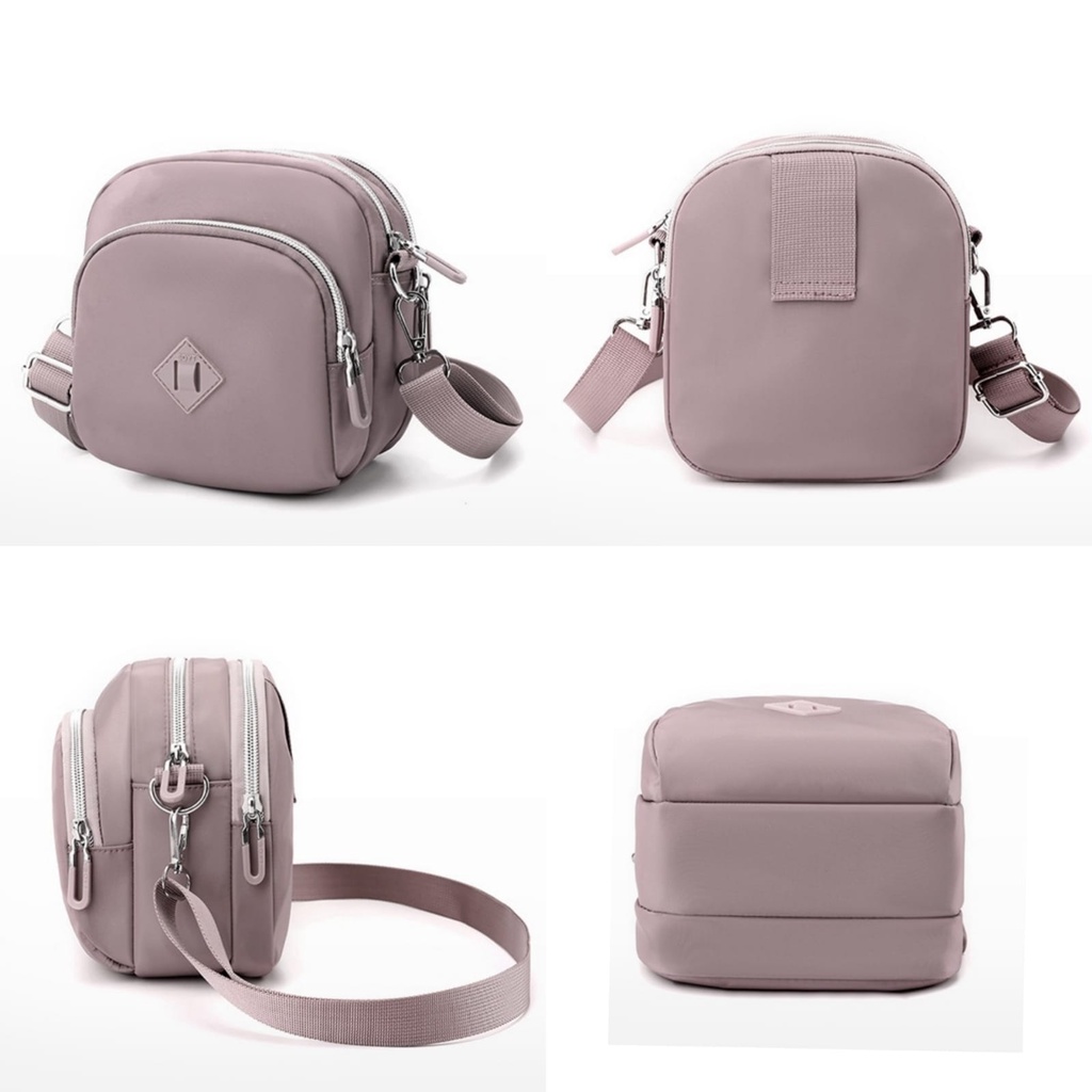 TAS SELEMPANG WANITA KECIL IMPORT ANTI AIR UNGU LILAC PREMIUM ABSECA TA661P5 SLING BAG BRANDED CEWEK KOREA FASHION REMAJA MURAH KEKINIAN SIMPLE LUCU CASUAL