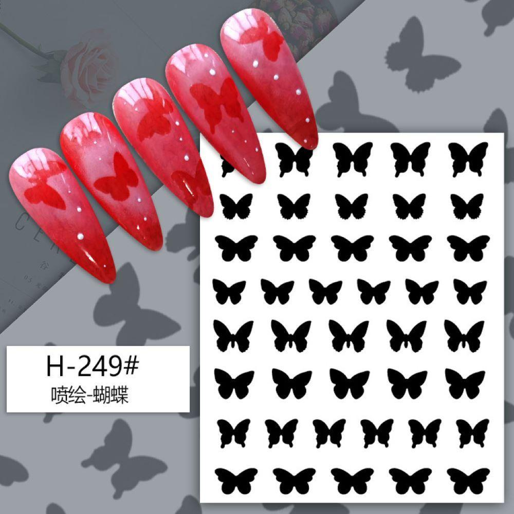 Preva Stiker Kuku Nail Sticker Dekorasi Nail Art Desain Beruang Bintang French Smile Template