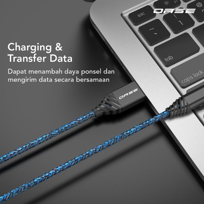 OASE DENIM KABEL DATA LIGHTNING M8FL GARANSI 6 BULAN
