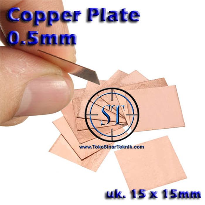 Thermal Pad Copper Tembaga Heatsink Radiator 15x15mm 0.3mm 0.5mm 0.8mm 1mm 2mm CPU GPU