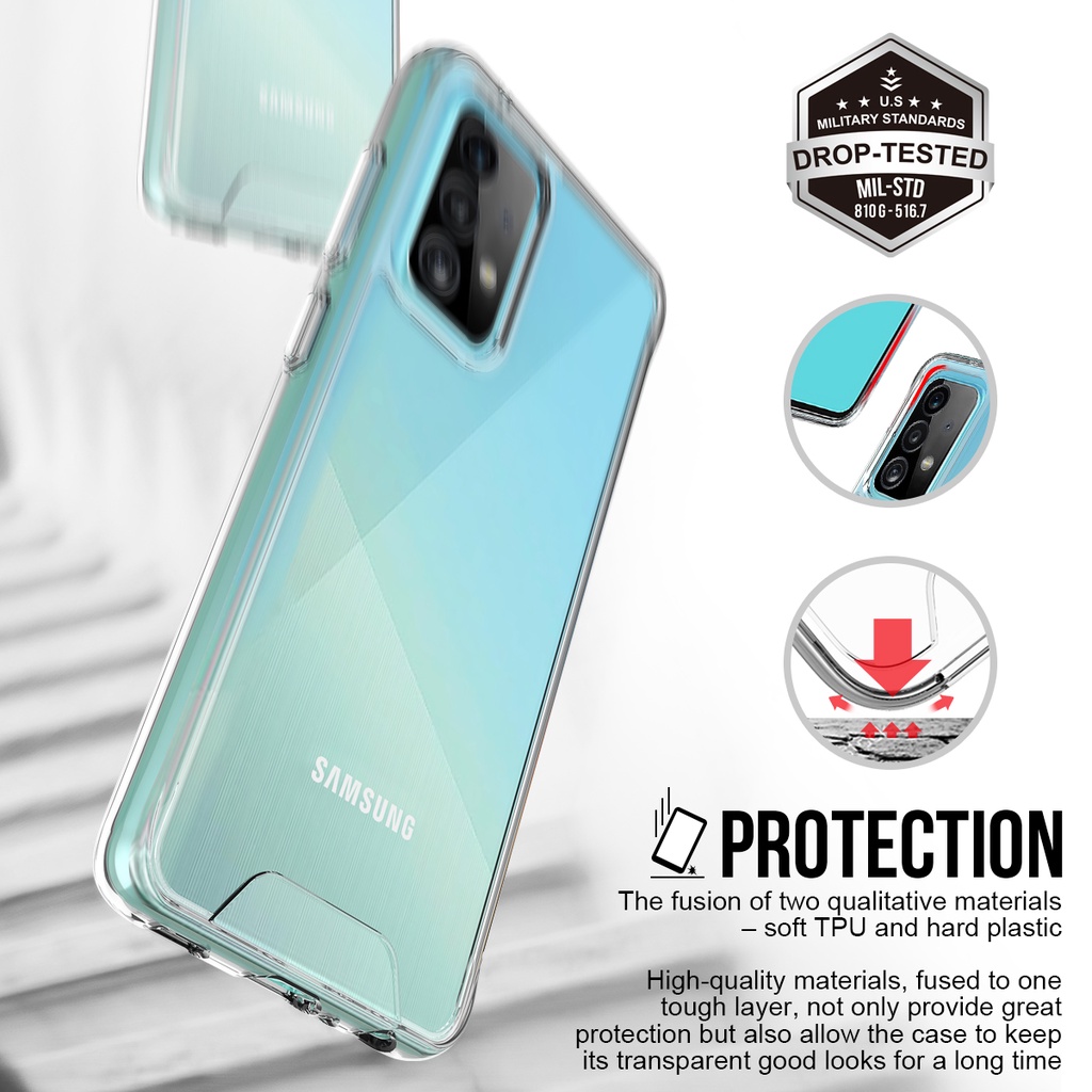 FA CASING SPACE CLEAR CRYSTAL CASE IMPACT SAMSUNG GALAXY A52 A52S A54 S 5G SOFT SOFTCASE