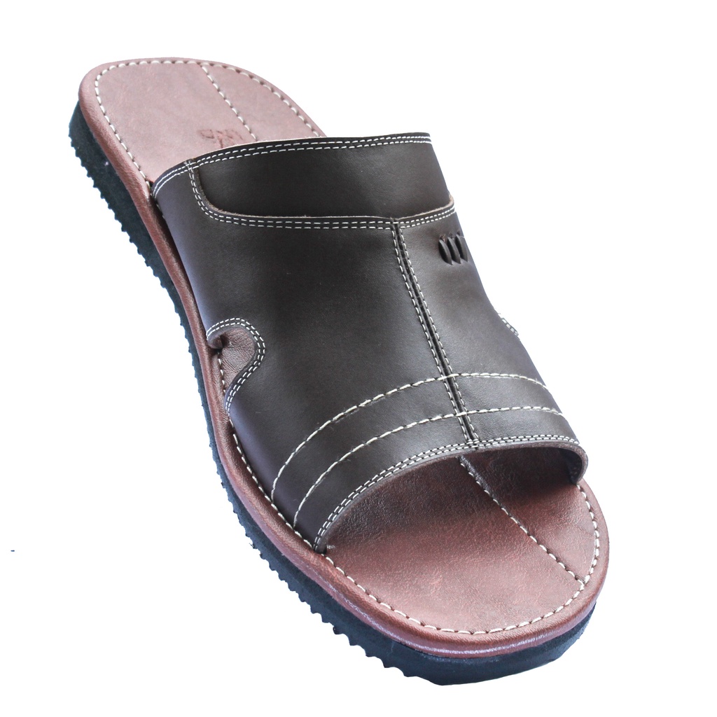 Sandal Slop Pria Kulit Asli Rasheda Gr 41 Sendal Slide