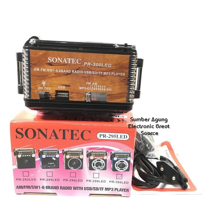 Speaker Besar Sonatec PR295LED 295 PR295 Radio USB SD TF MP3 Player